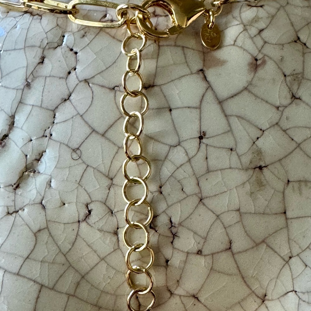 Elegant Italian Gold Over Sterling Chain Necklace 17” With 2” Extender - Picture 5 of 8